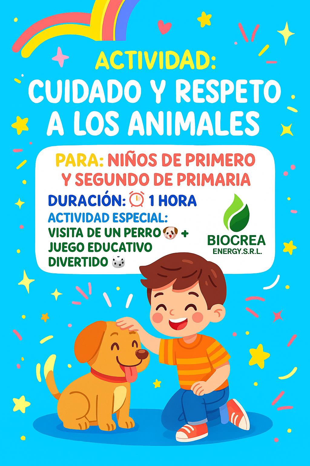 Actividad Cuidado de los Animales Primero y Segundo de Primaria