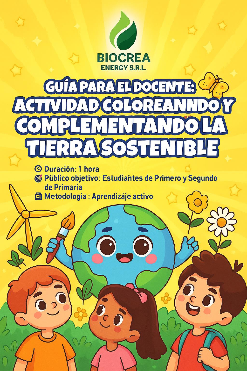 Guía Para el Docente Actividad Coloreando y Complementando la Tierra Sostenible Primero y Segundo de Primaria