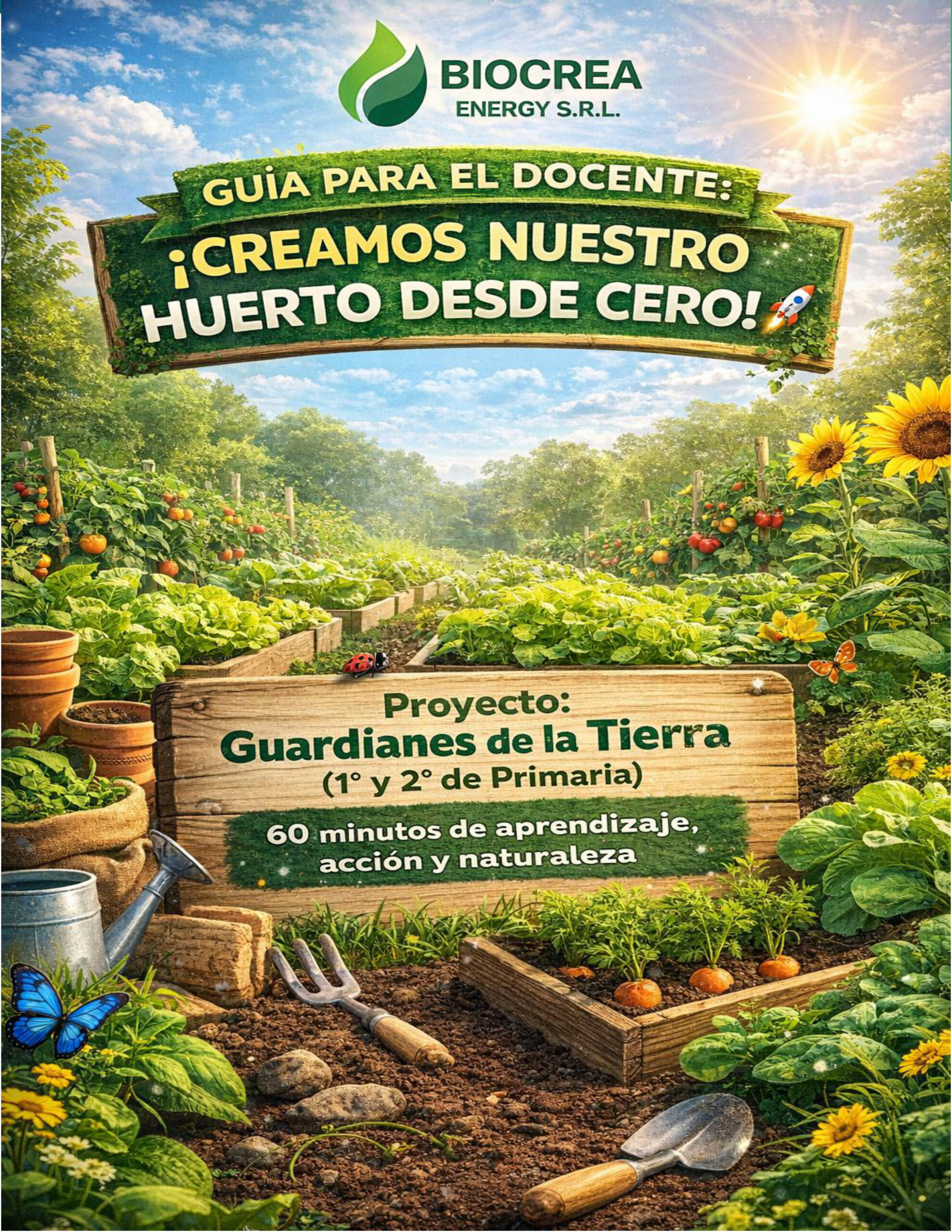 GUIA PARA EL DOCENTE ACTIVIDAD HUERTO Primero Segundo de Primaria _pagina1